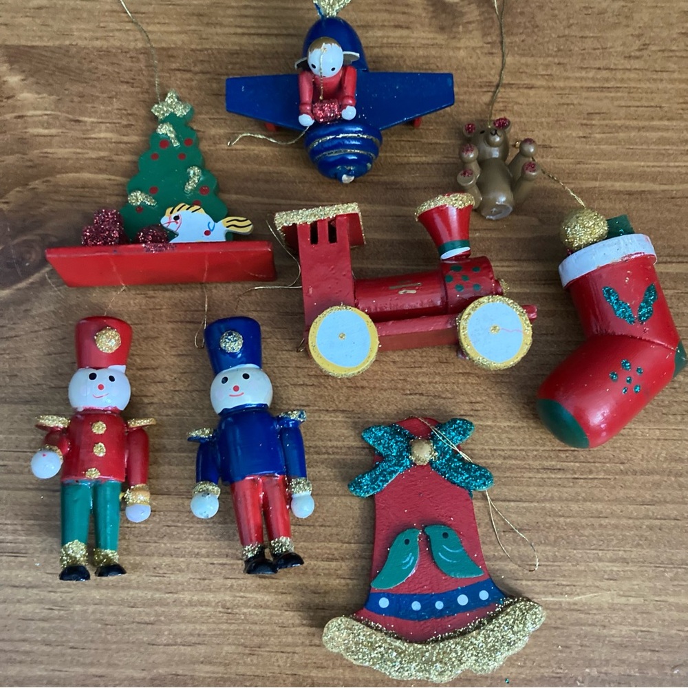 Vintage Wooden Christmas Ornaments